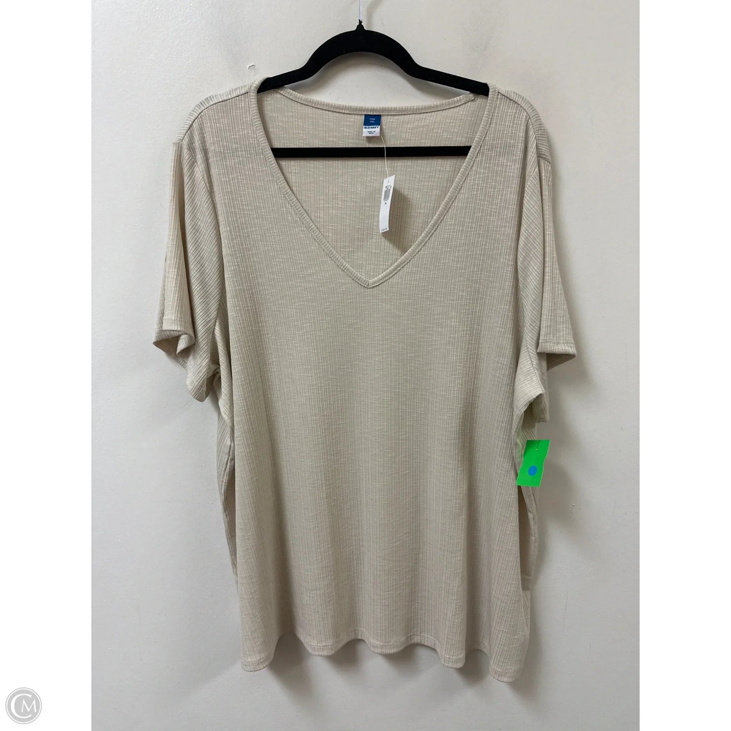 Top Short Sleeve Basic By Old Navy In Cream, Size: 1x