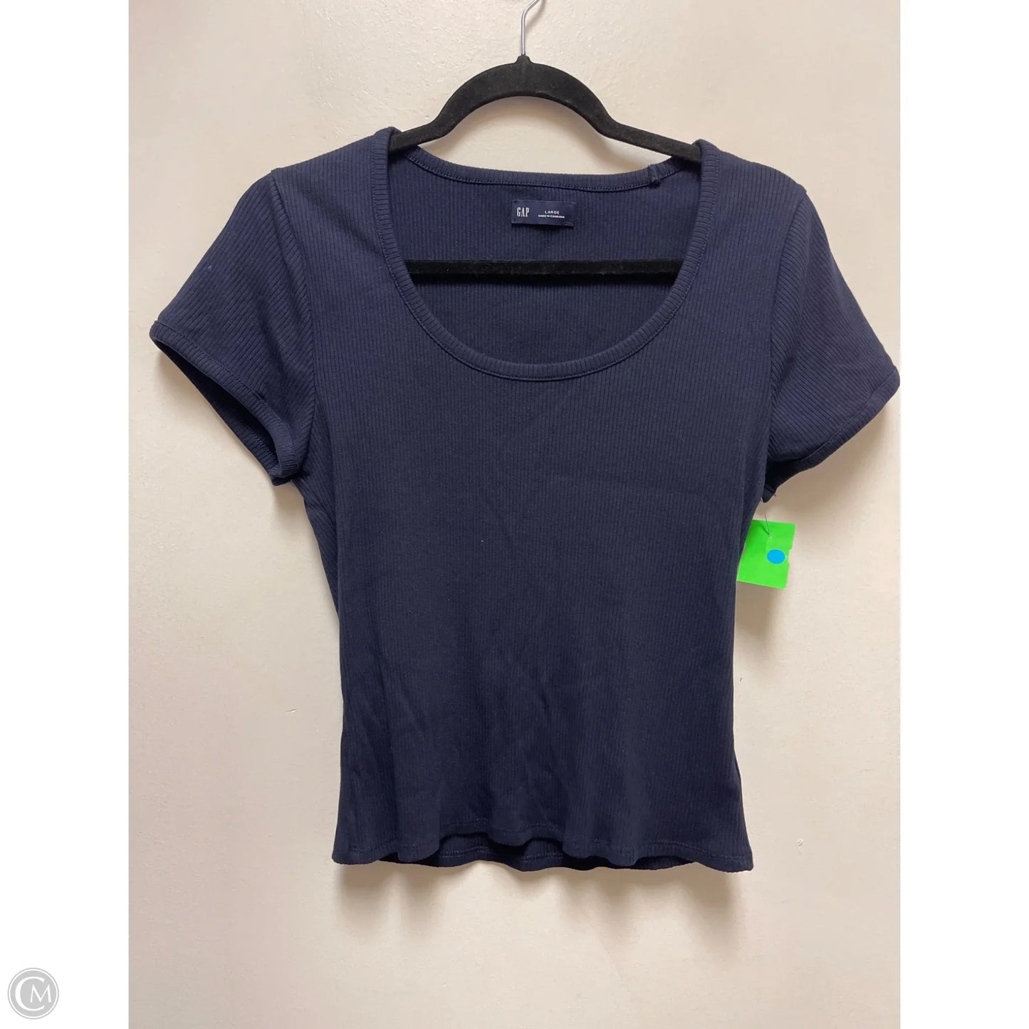 Top Short Sleeve Basic By Gap In Navy, Size: L