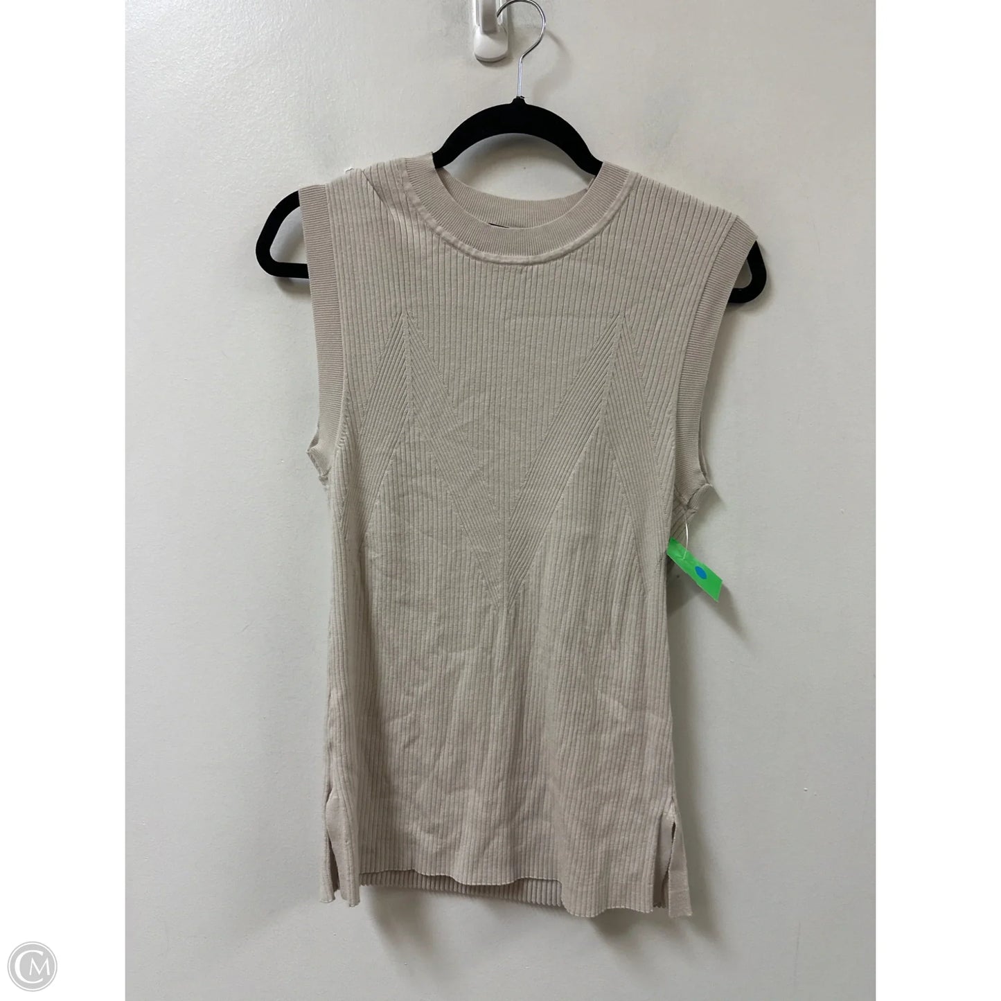 Top Sleeveless By Loft In Cream, Size: L