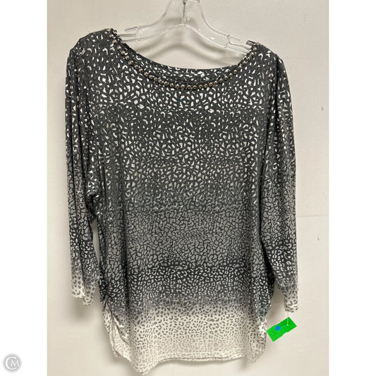 Top Long Sleeve By Ruby Rd In Silver, Size: Xl