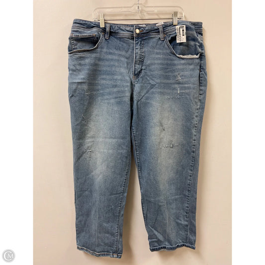 Jeans Boyfriend By Time And Tru In Blue Denim, Size: 20