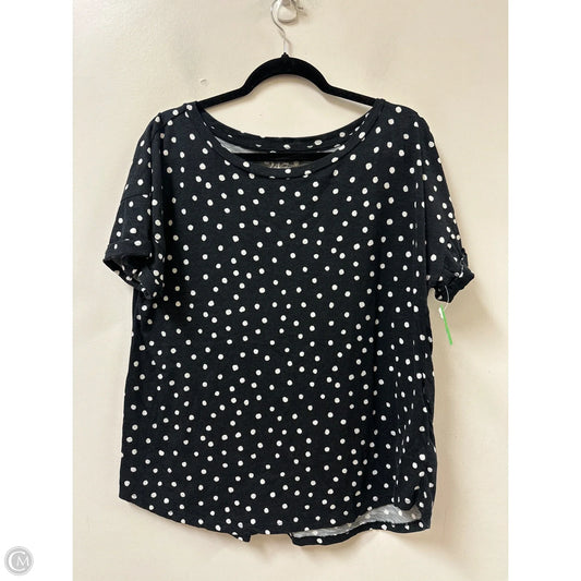 Top Short Sleeve By Maurices In Polkadot Pattern, Size: Xl