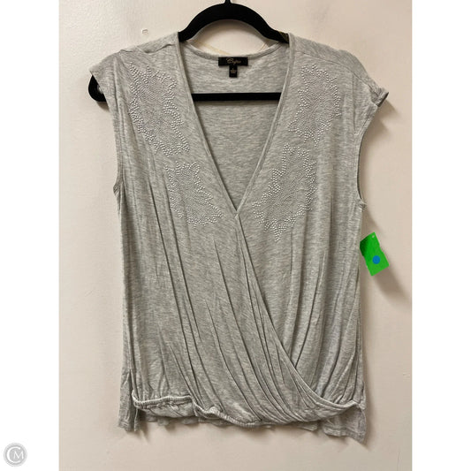 Top Short Sleeve By Cupio In Grey, Size: L