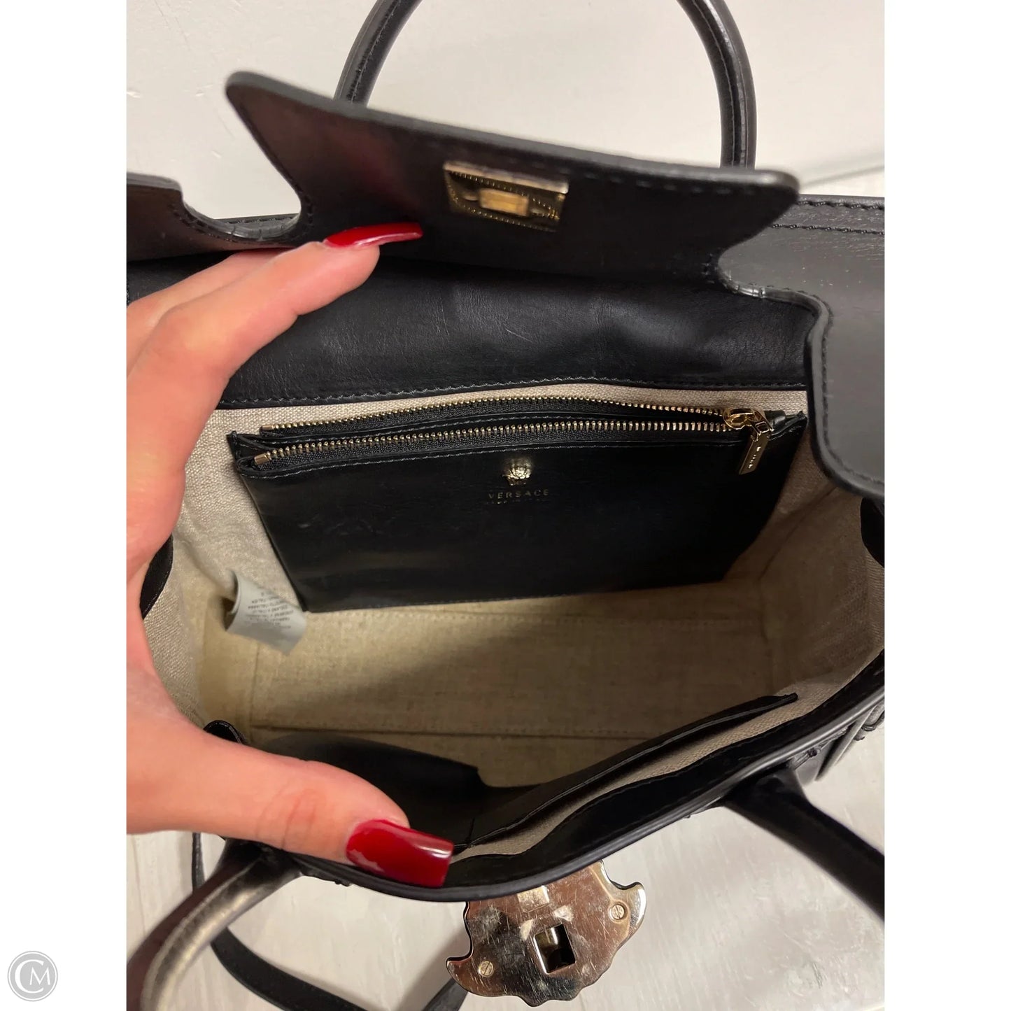 Handbag Luxury Designer By Versace, Size: Medium