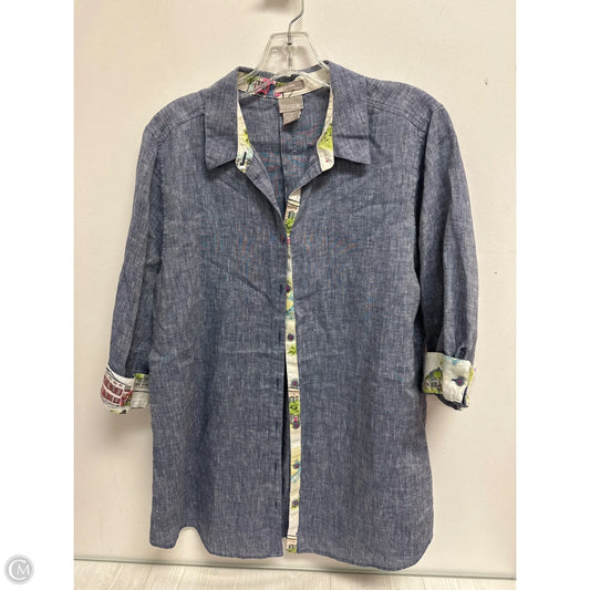 Tunic Long Sleeve By Chicos In Blue, Size: L