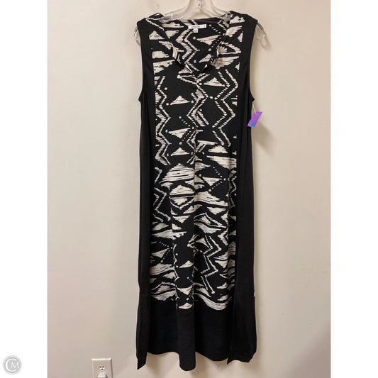 Dress Casual Maxi By Chicos In Black & White, Size: M