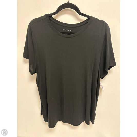 Top Short Sleeve Basic By Tahari In Black, Size: Xl