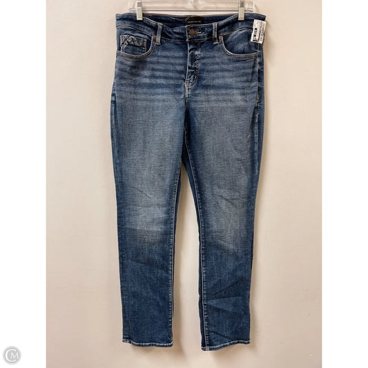 Jeans Straight By Buckle Black In Blue Denim, Size: 8
