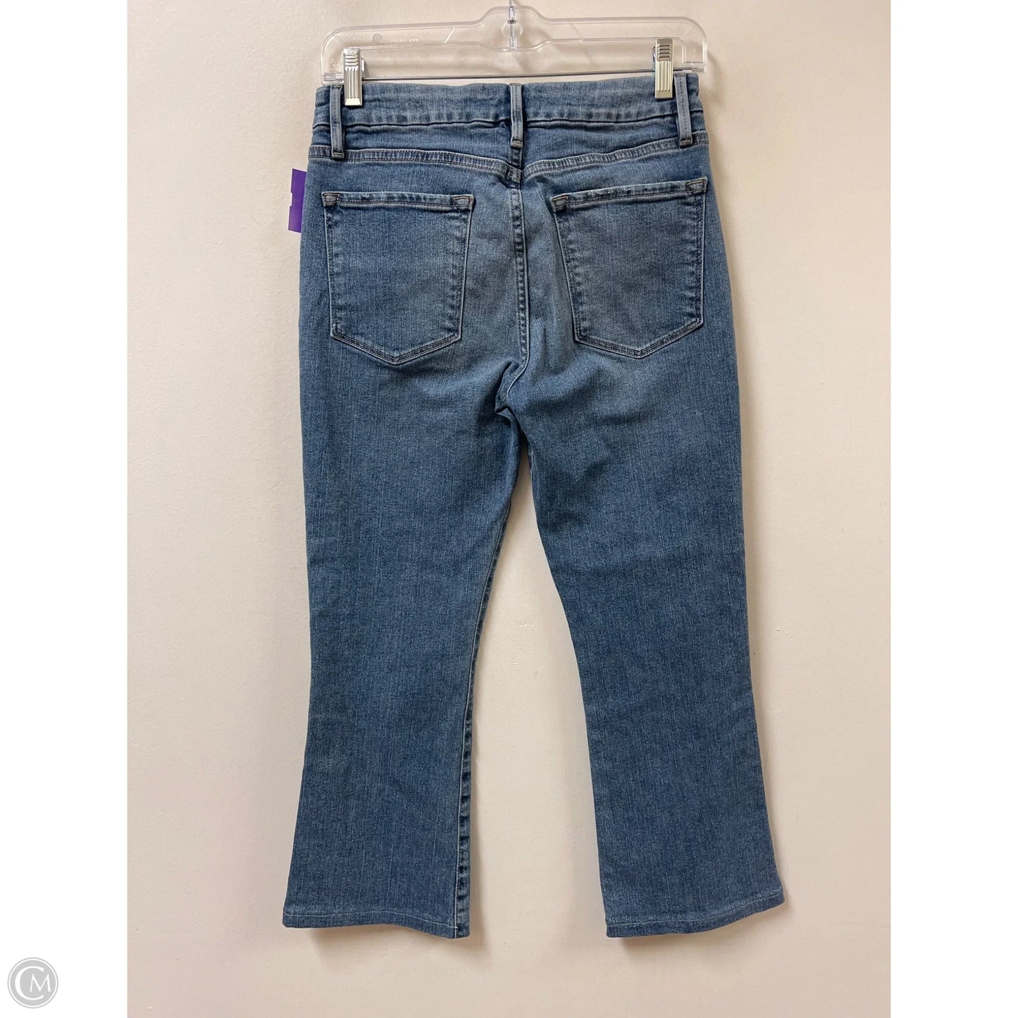 Jeans Cropped By Frame In Blue Denim, Size: 4