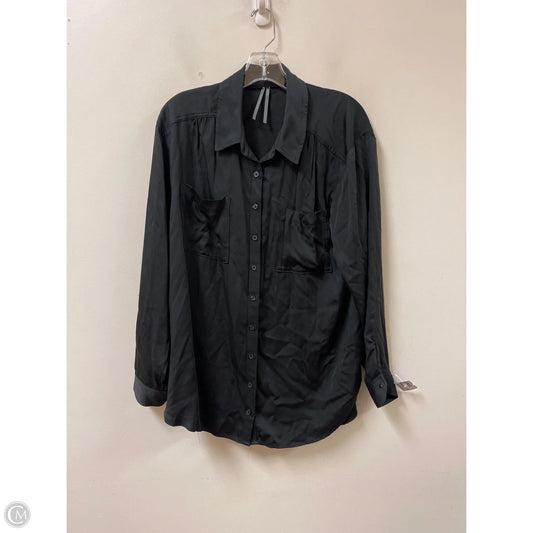 Blouse Long Sleeve By Anthropologie In Black, Size: L