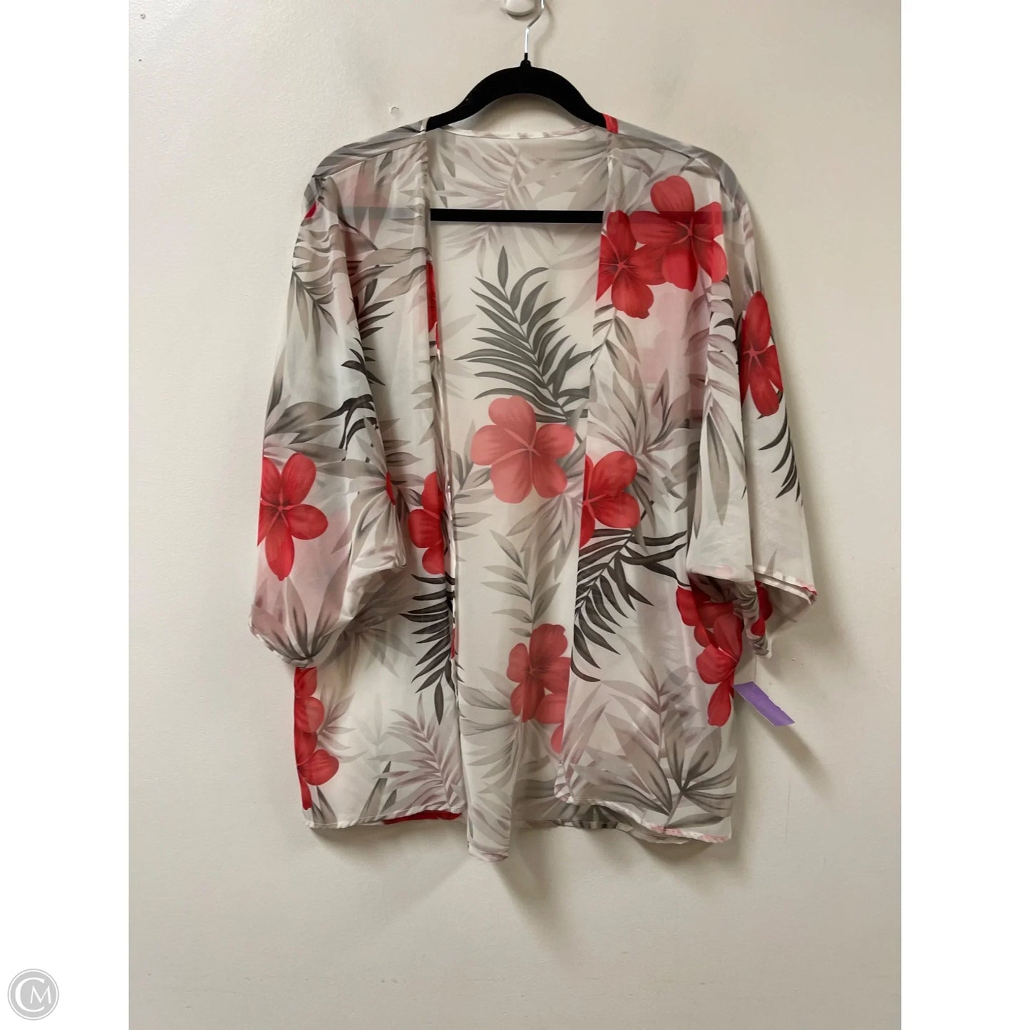 Kimono By Clothes Mentor In Floral Print, Size: S