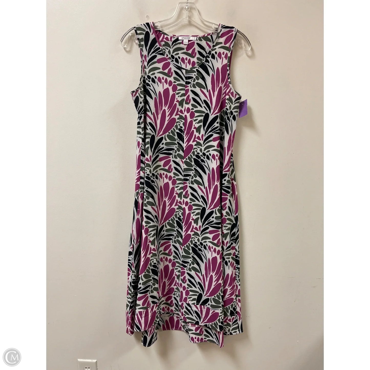 Dress Casual Maxi By Chicos In Floral Print, Size: L