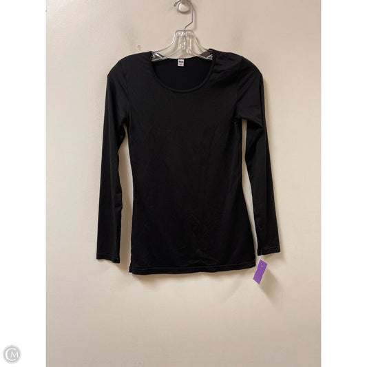 Top Long Sleeve Basic By Uniqlo In Black, Size: S