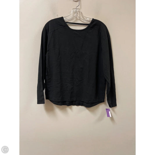 Athletic Top Long Sleeve Crewneck By Members Mark In Black, Size: Xs