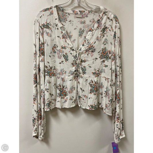 Top Long Sleeve By So In Cream, Size: M