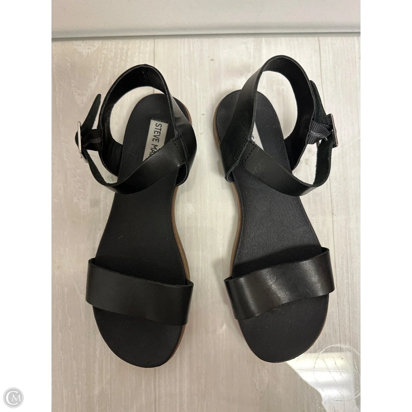 Sandals Flats By Steve Madden In Black, Size: 7