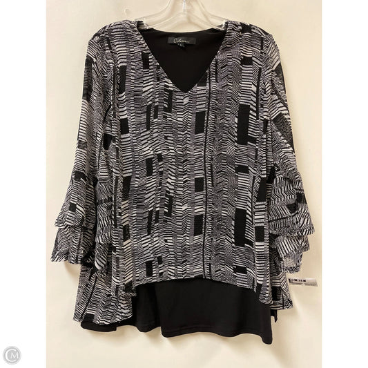 Top Long Sleeve By Calessa In Black & White