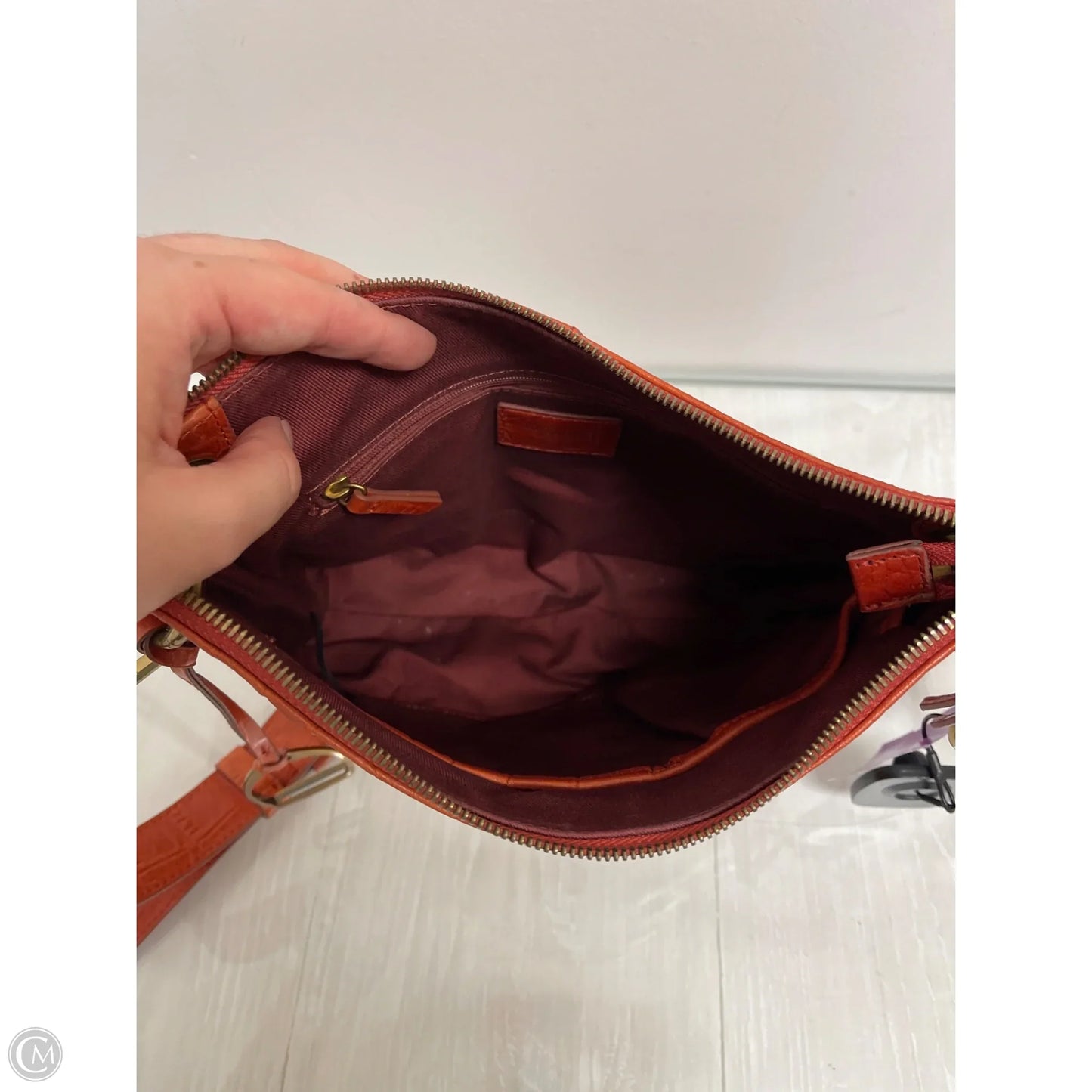 Handbag Leather By Margot, Size: Medium