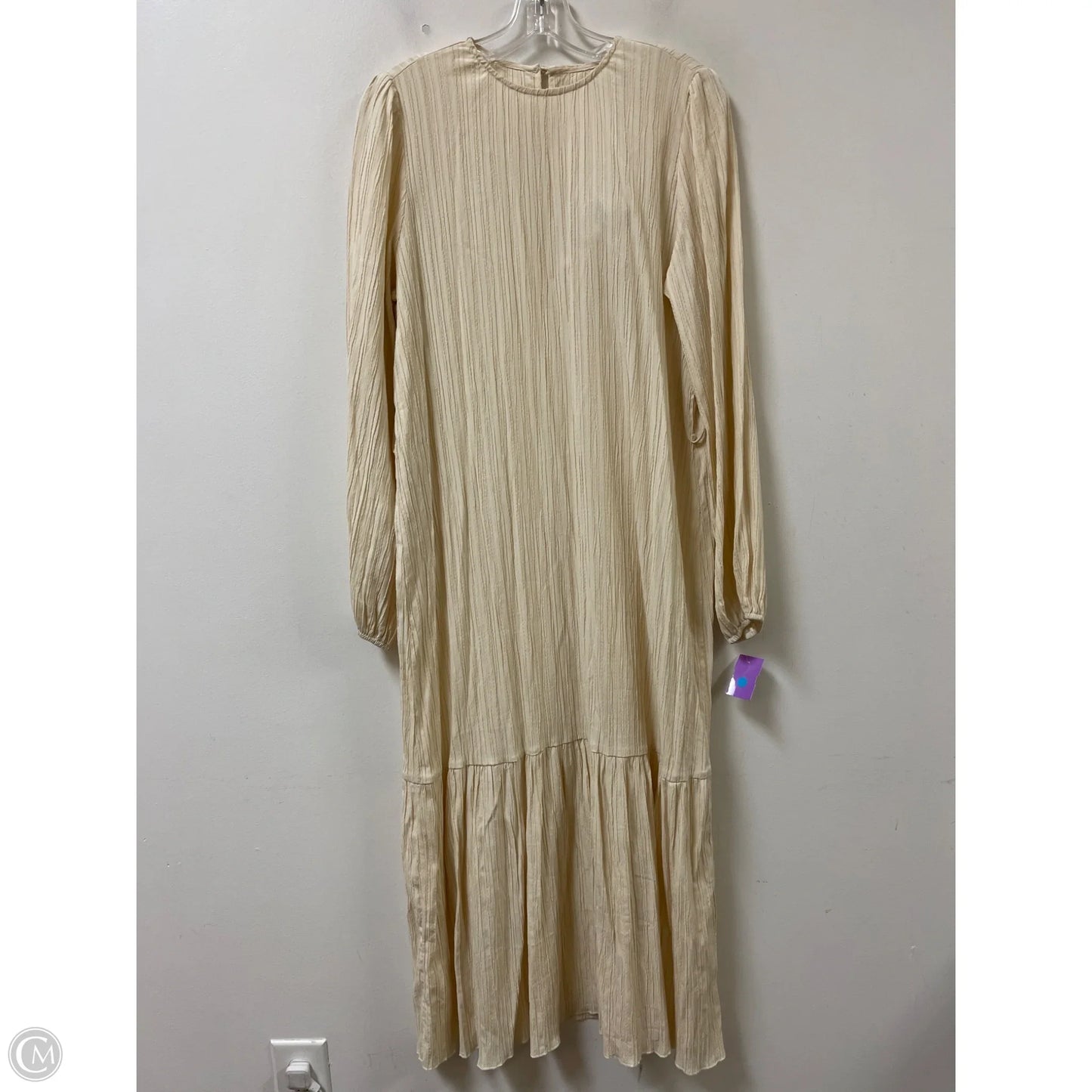 Dress Casual Maxi By Miss Sparkling In Cream, Size: M