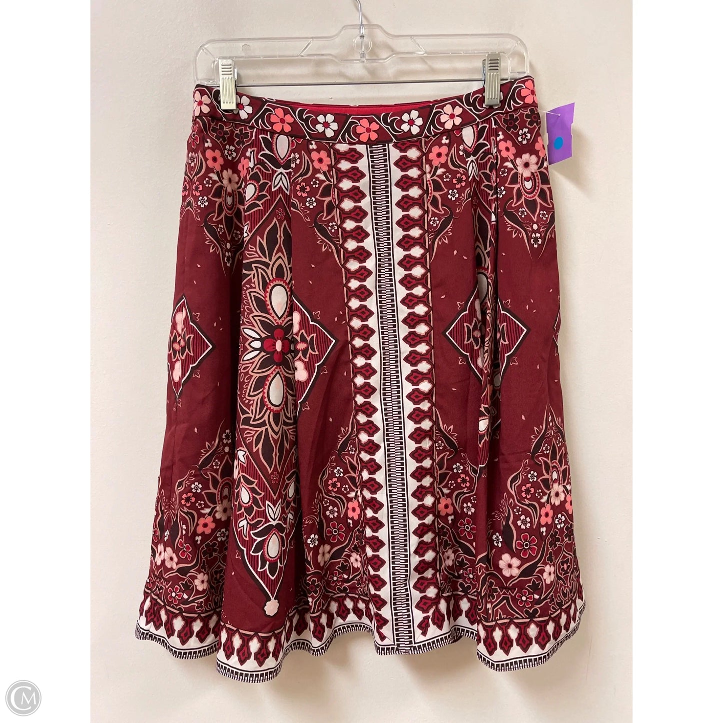 Skirt Midi By Banana Republic In Red, Size: 4