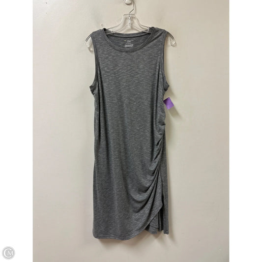 Dress Casual Midi By Tek Gear In Grey, Size: Xl