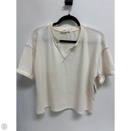 Top Short Sleeve By Joa In Cream, Size: M