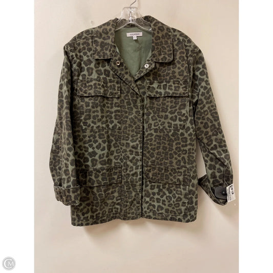 Jacket Utility By Good American In Animal Print, Size: L