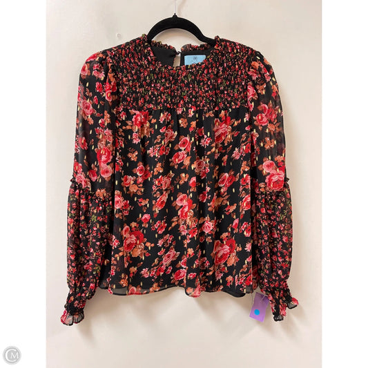 Top Long Sleeve By Cece In Floral Print, Size: Xs
