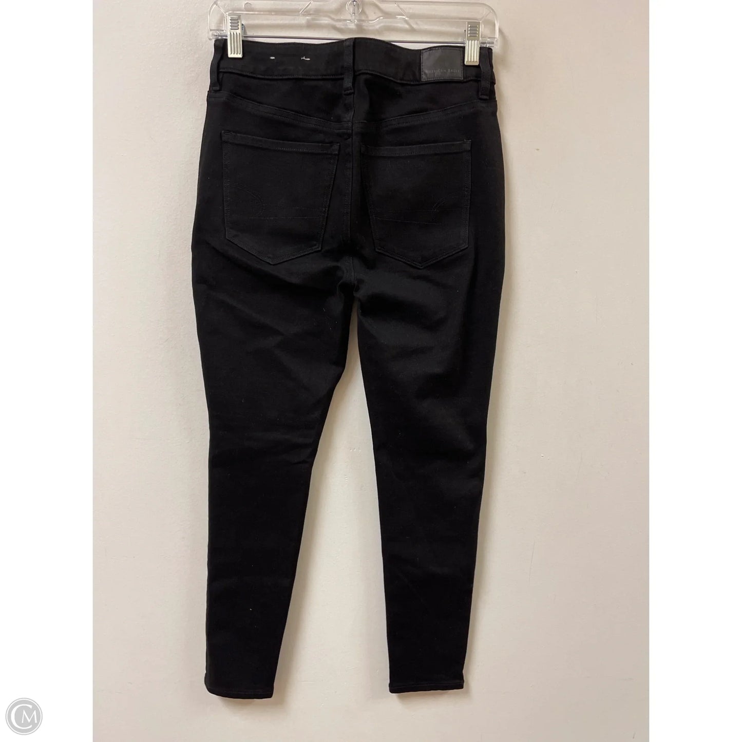 Jeans Skinny By American Eagle In Black, Size: 4