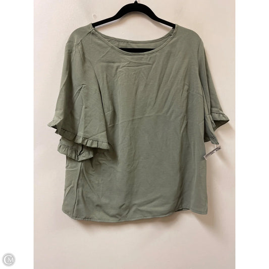 Top Short Sleeve By Shein In Green, Size: L