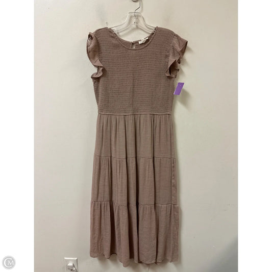 Dress Casual Maxi By Blu Pepper In Tan, Size: L
