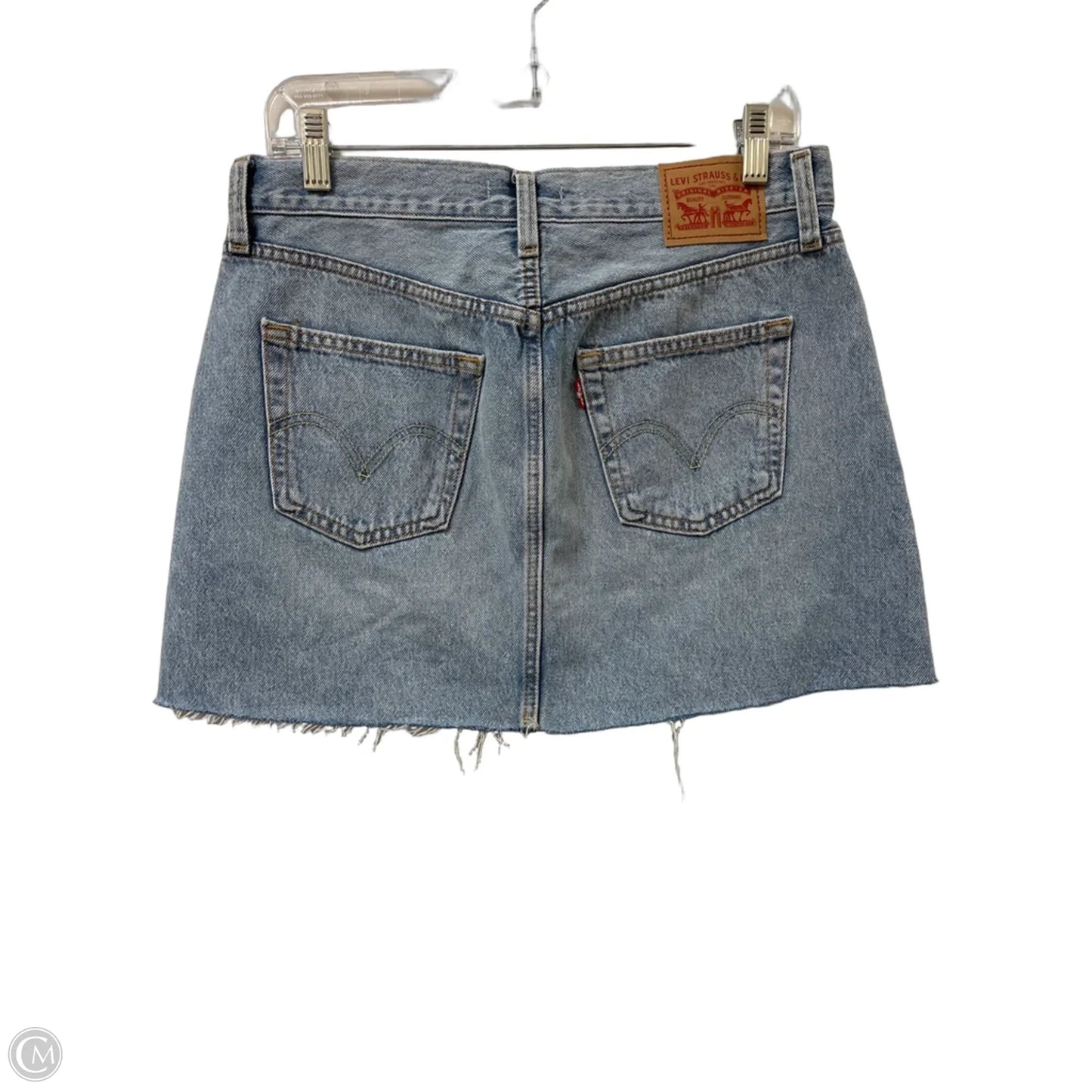 Skirt Mini & Short By Levis In Blue Denim, Size: 6