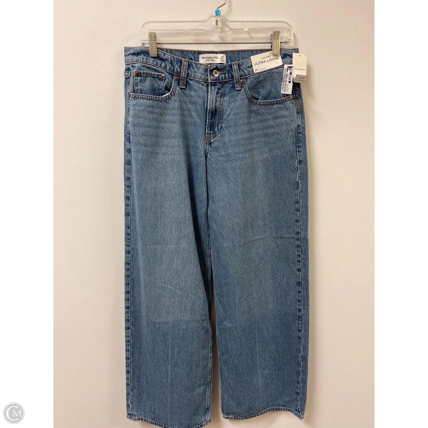 Jeans Wide Leg By Abercrombie And Fitch In Blue Denim, Size: 4