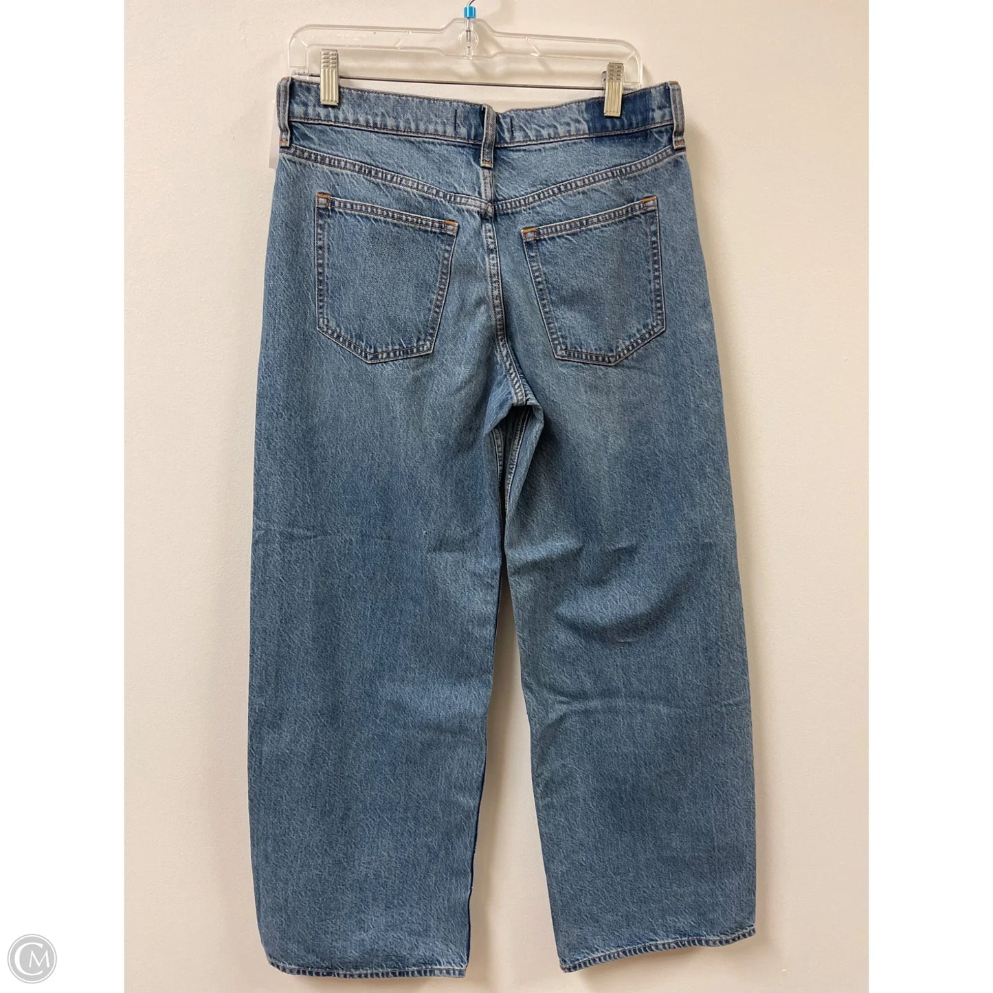 Jeans Wide Leg By Abercrombie And Fitch In Blue Denim, Size: 4