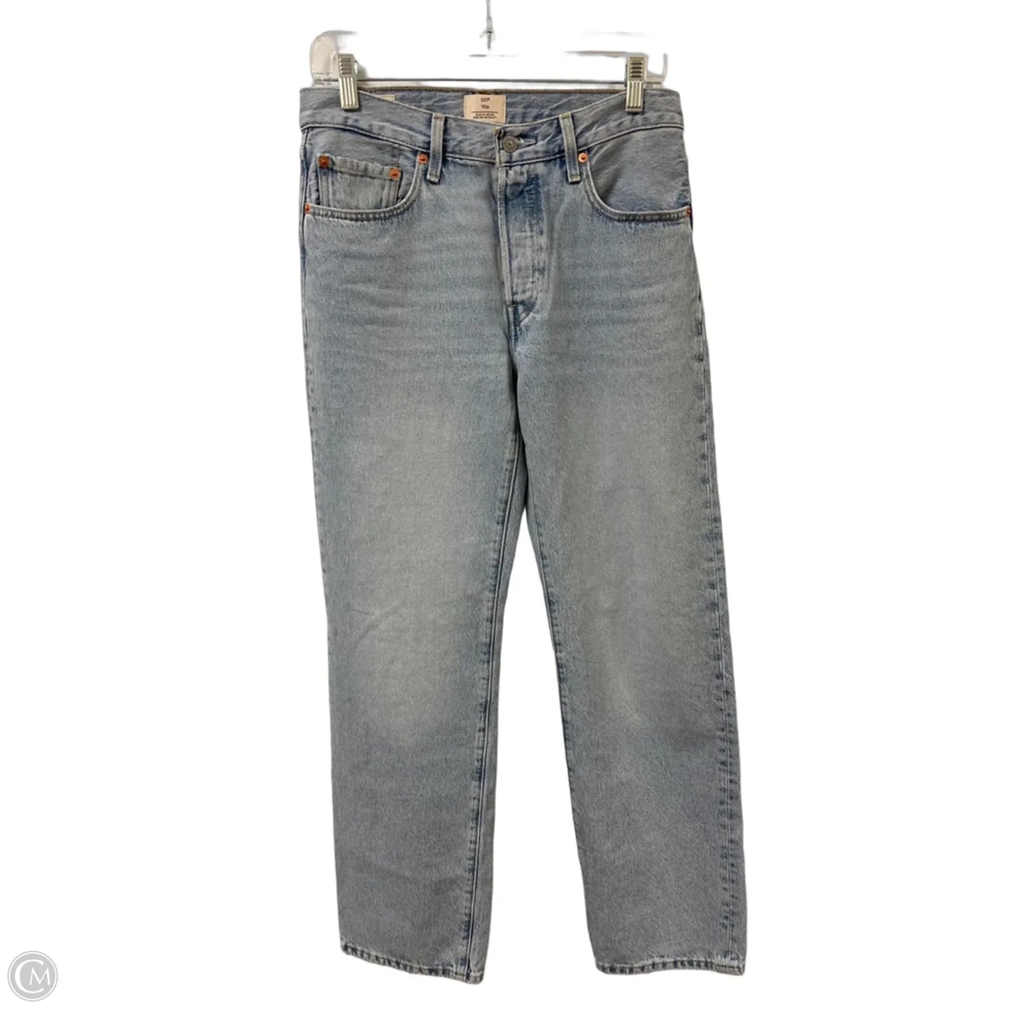 Jeans Straight By Levis In Blue Denim, Size: 4