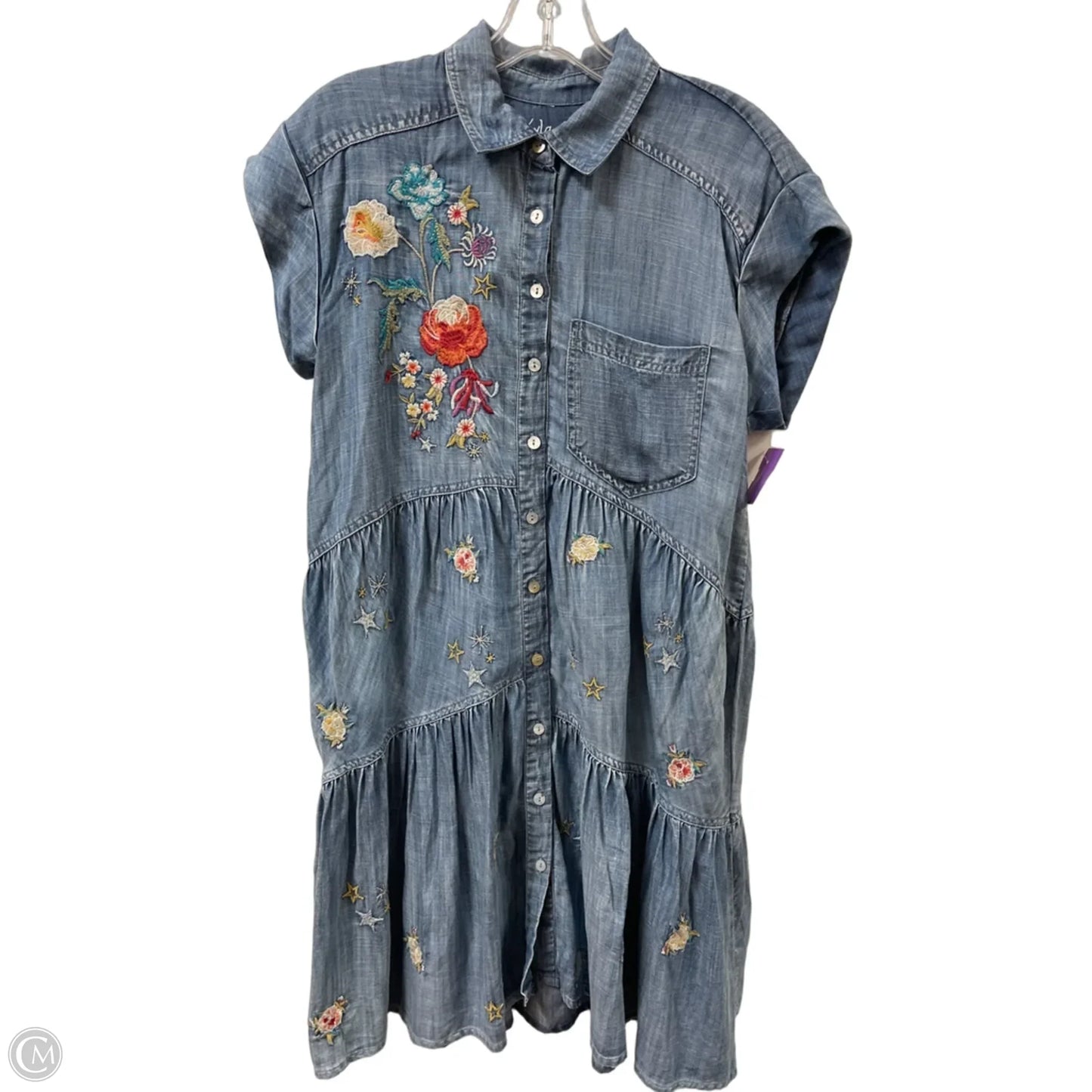 Dress Casual Midi By Clothes Mentor In Blue Denim, Size: Xs
