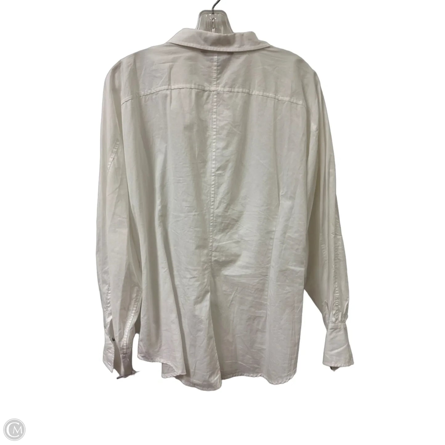 Blouse Long Sleeve By Lauren By Ralph Lauren In White, Size: 2x