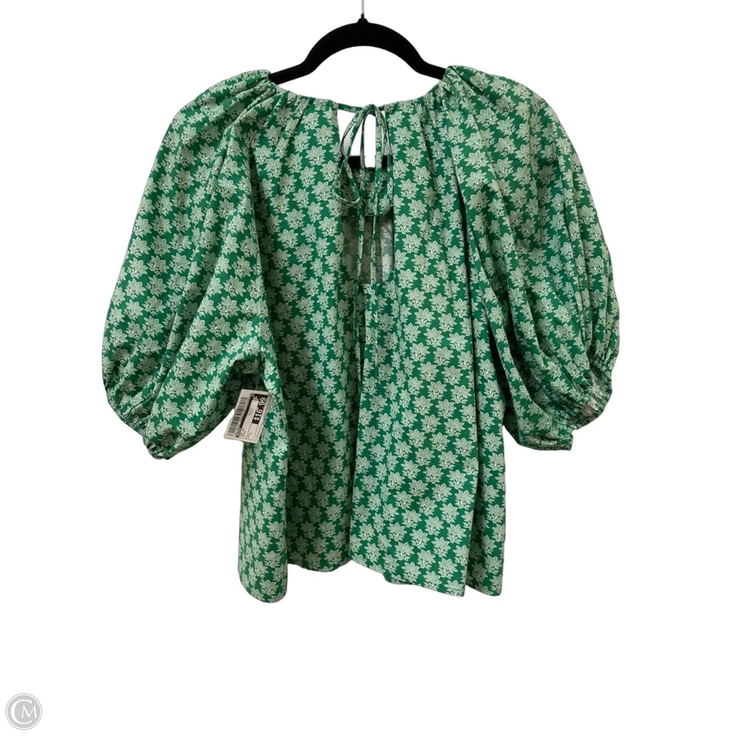 Top Short Sleeve By Rhode In Green, Size: L