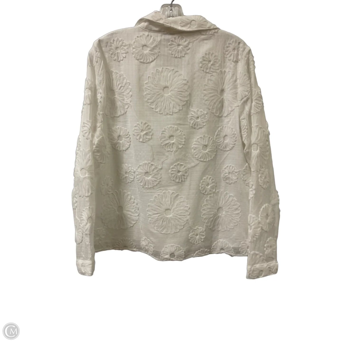 Blouse Long Sleeve By Nanette By Nanette Lepore In White, Size: M
