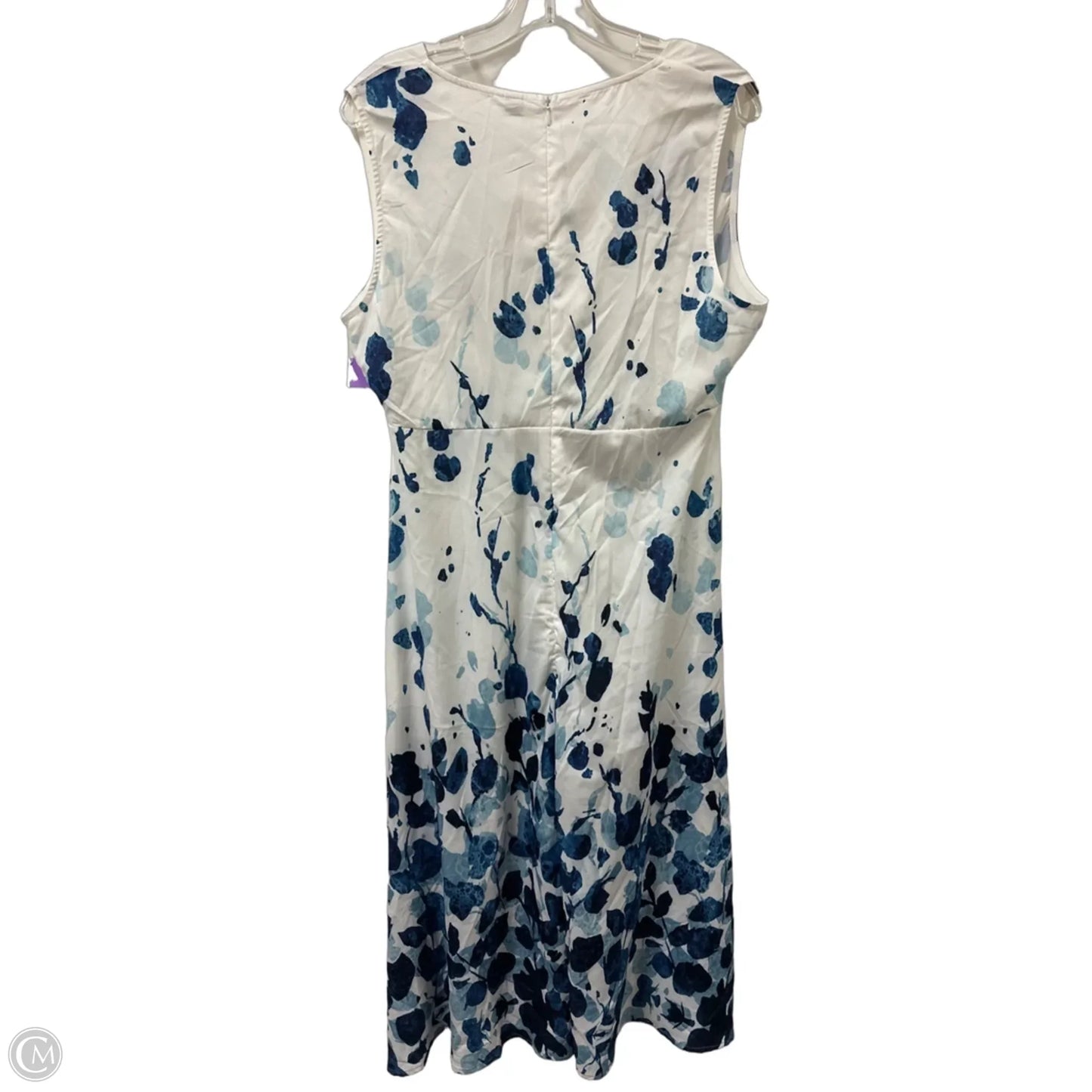 Dress Casual Maxi By Clothes Mentor In Blue & White, Size: Xl