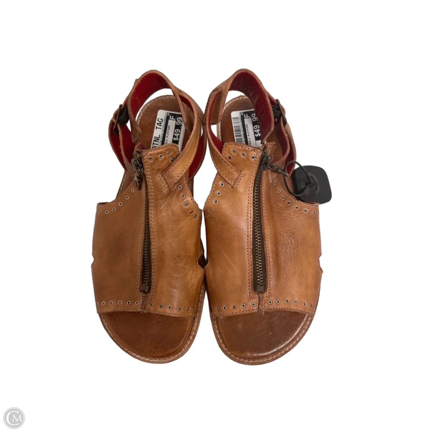 Sandals Heels Platform By Bed Stu In Brown, Size: 8.5