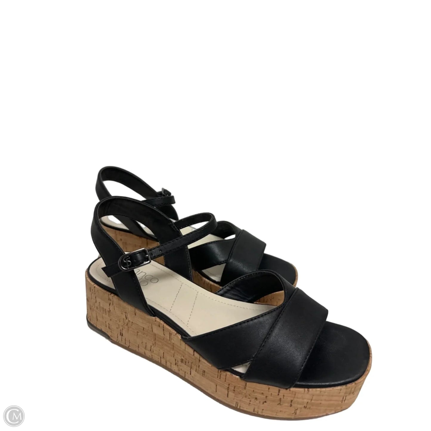 Sandals Heels Platform By Franco Sarto In Black, Size: 8