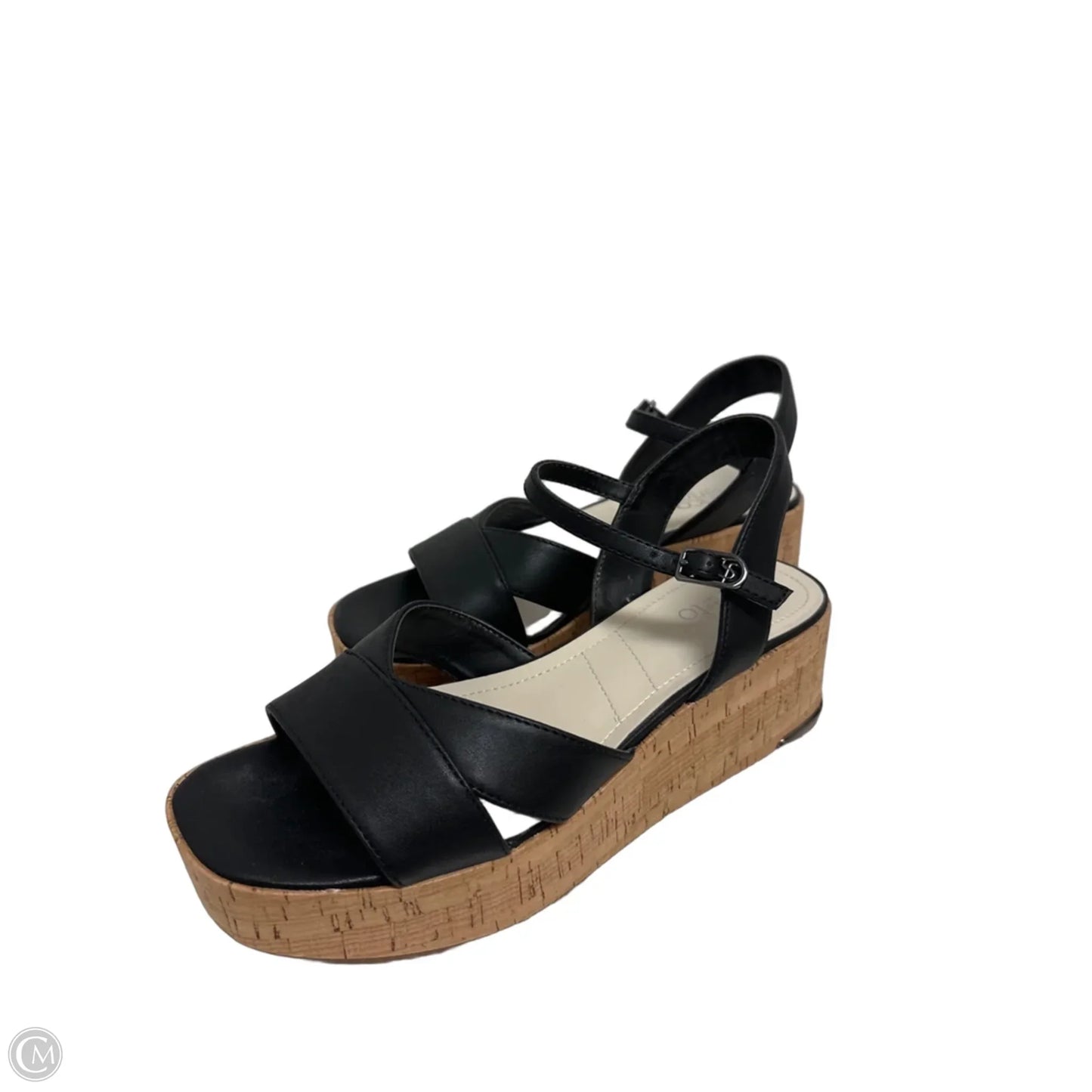 Sandals Heels Platform By Franco Sarto In Black, Size: 8