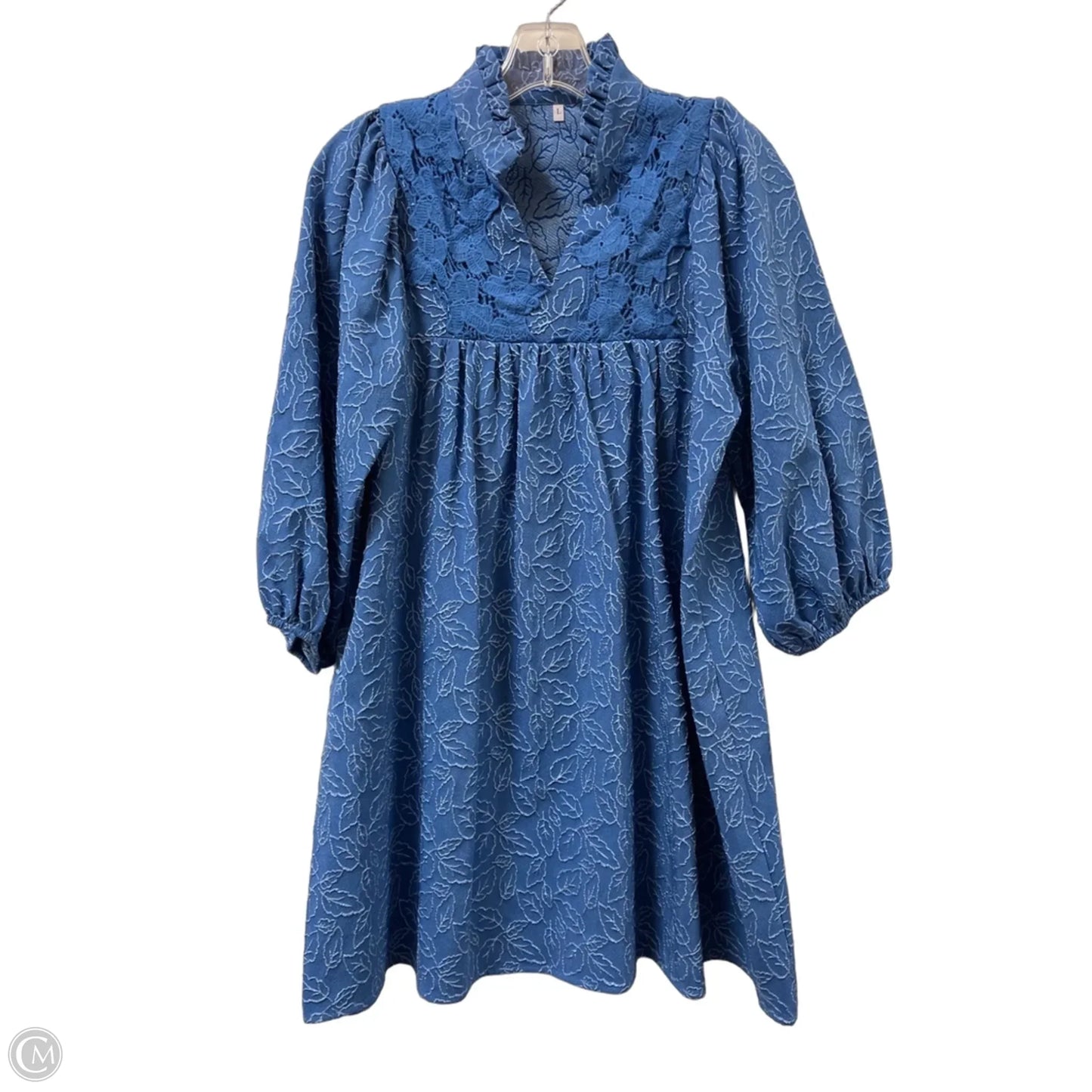 Dress Casual Midi By Clothes Mentor In Blue, Size: L