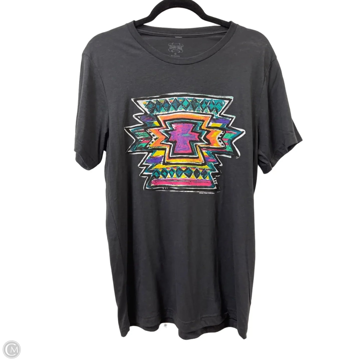 Top Short Sleeve By Texas True Threads In Grey, Size: M