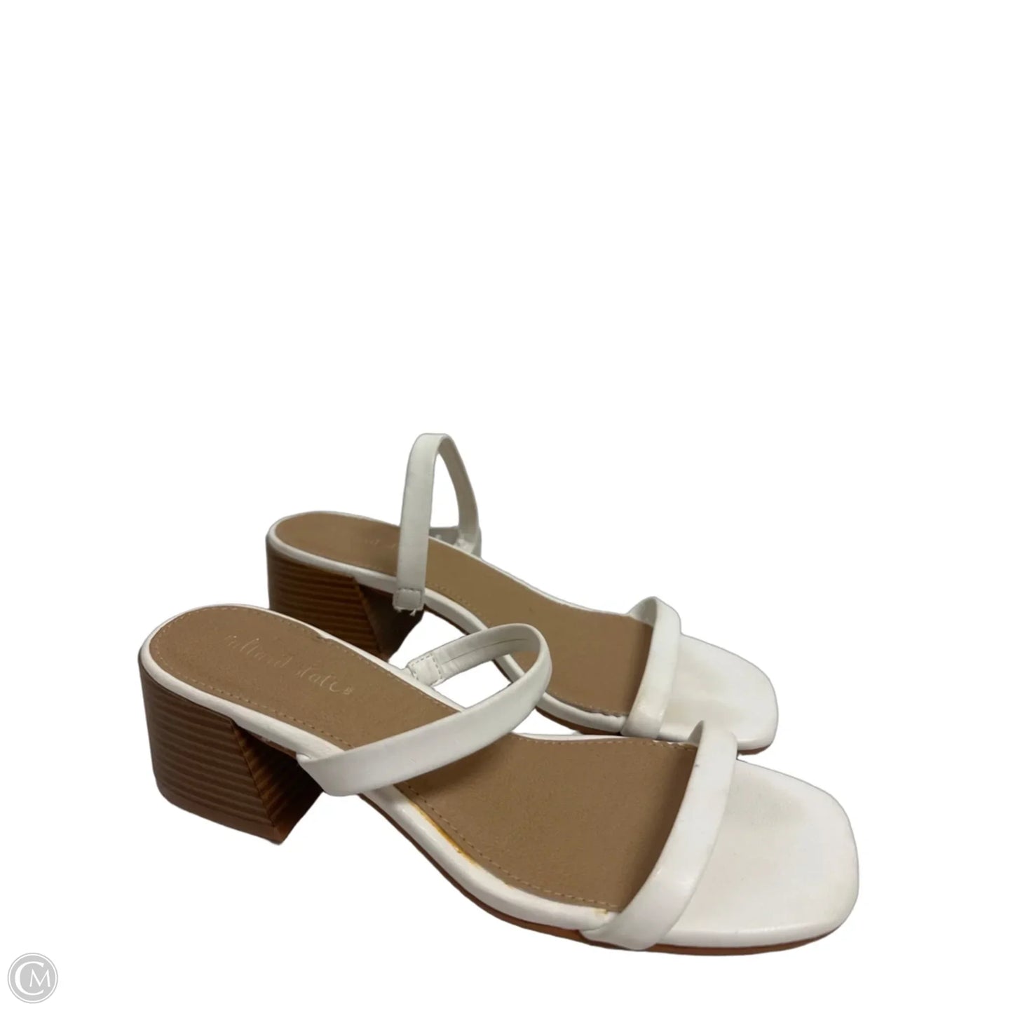 Sandals Heels Block By Altard State In White, Size: 6.5
