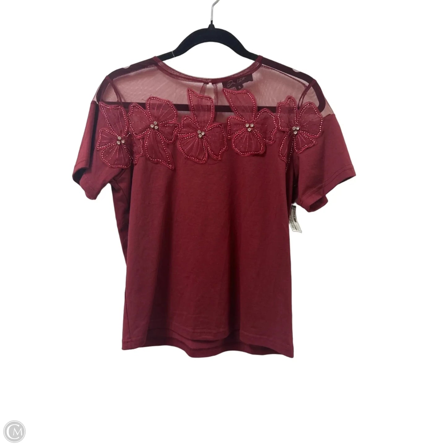 Top Short Sleeve By Clothes Mentor In Maroon, Size: S