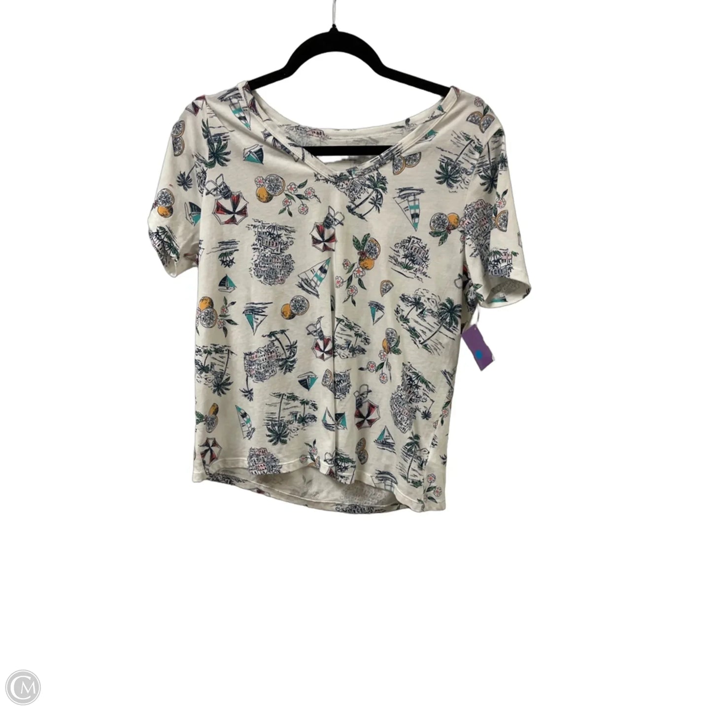 Top Short Sleeve By Old Navy In White, Size: M