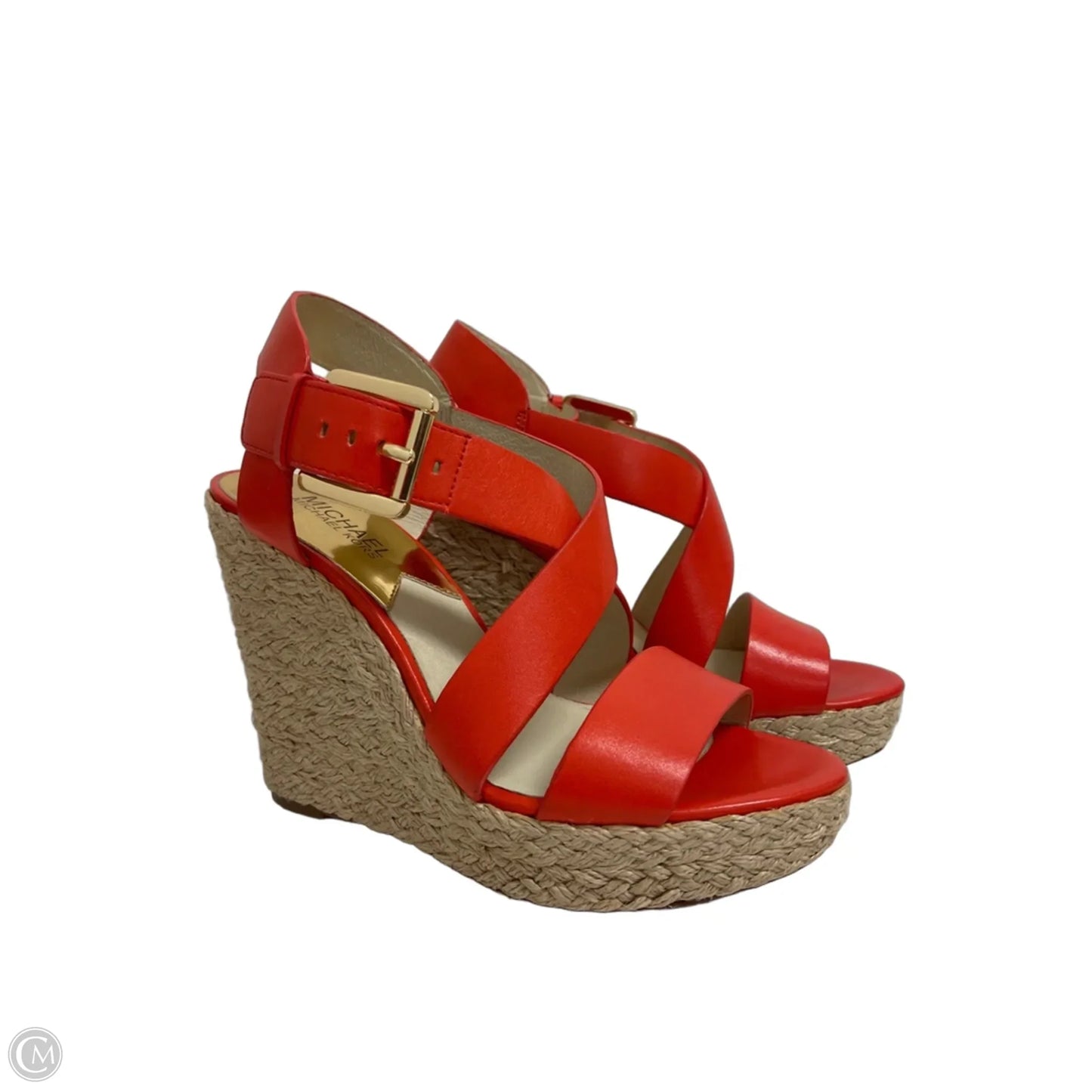 Sandals Heels Wedge By Michael By Michael Kors In Red, Size: 7