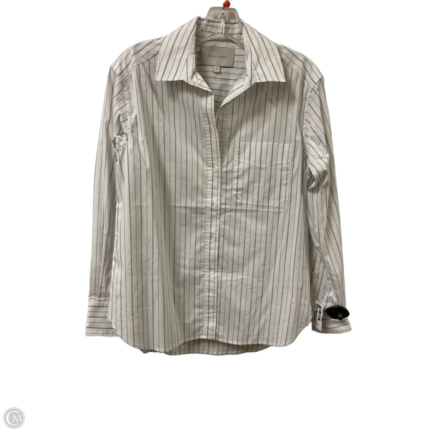 Blouse Long Sleeve By Cma In Striped Pattern, Size: Xs